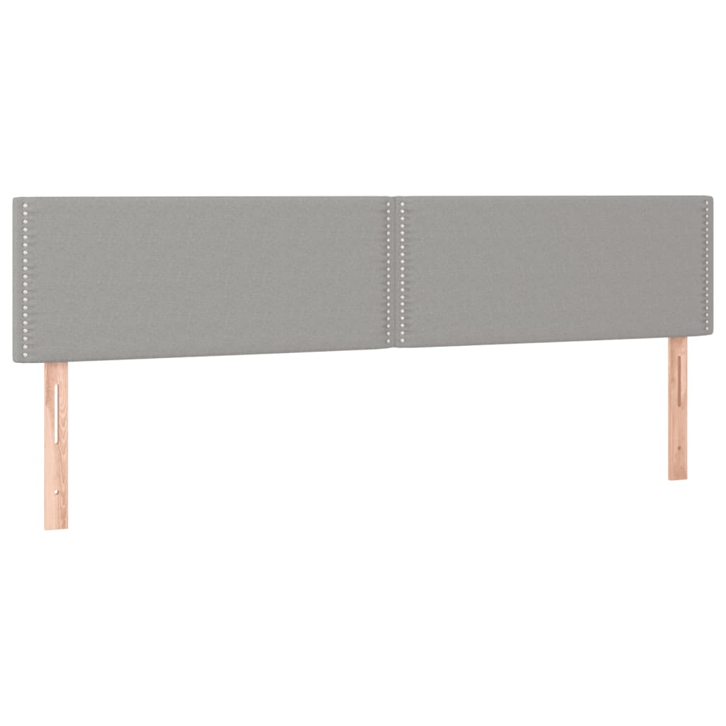 Sommier à lattes de lit et matelas et LED Gris clair 180x200 cm - XIOS