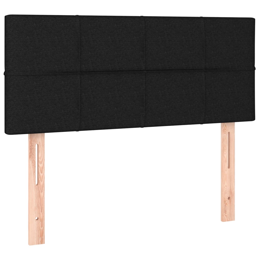 Sommier à lattes de lit avec matelas et LED Noir 80x200cm Tissu - XIOS