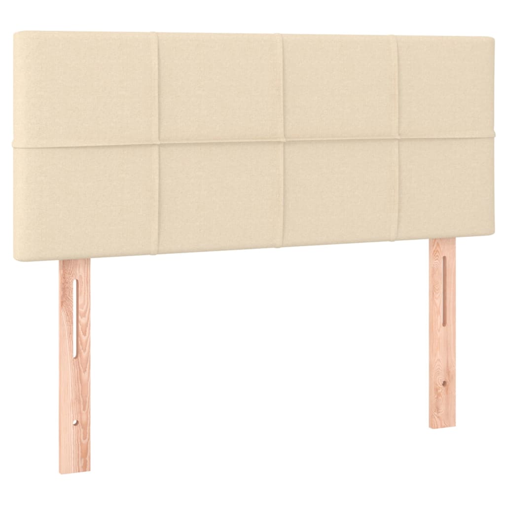 Sommier à lattes de lit avec matelas LED Crème 90x190 cm Tissu - XIOS