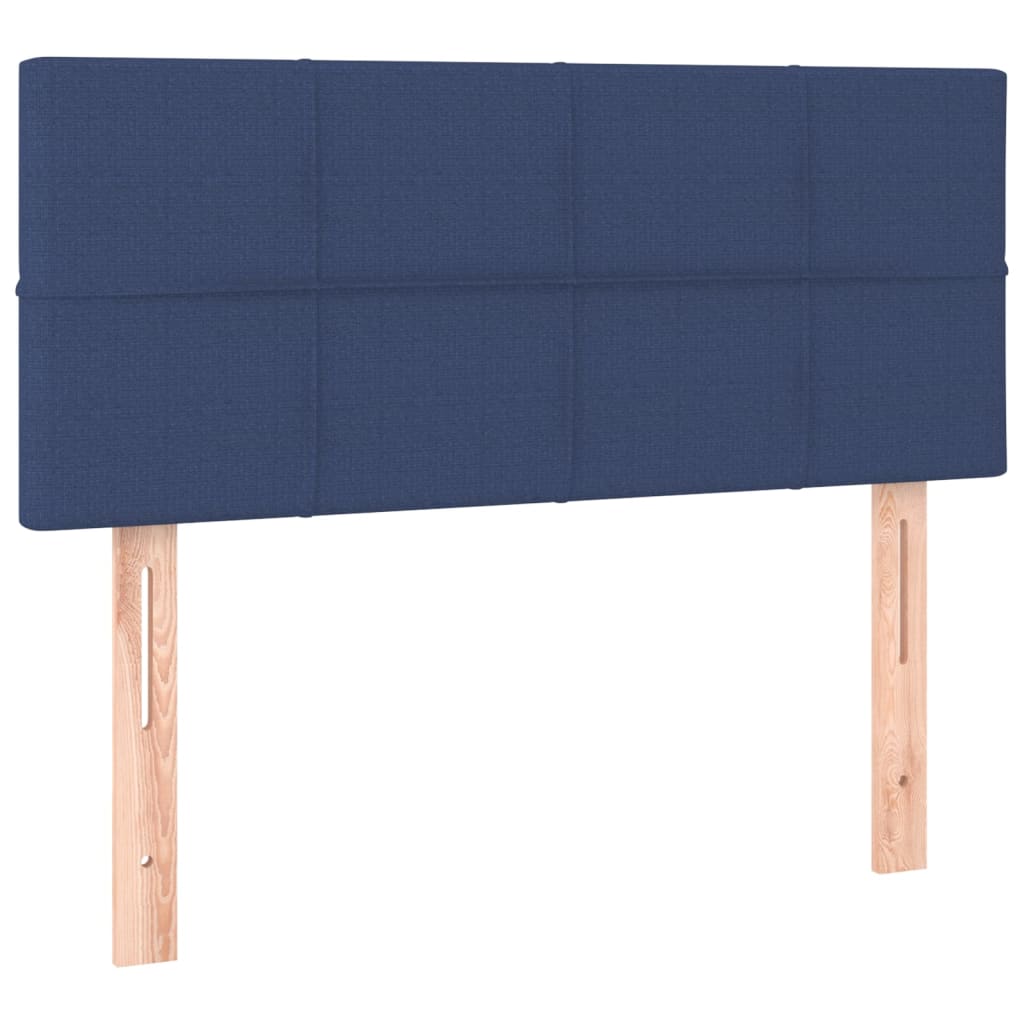 Sommier à lattes de lit avec matelas et LED Bleu 90x200cm Tissu - XIOS