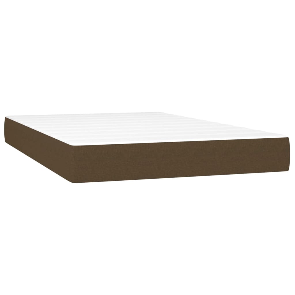 Sommier à lattes de lit matelas et LED Marron foncé 120x200 cm - XIOS