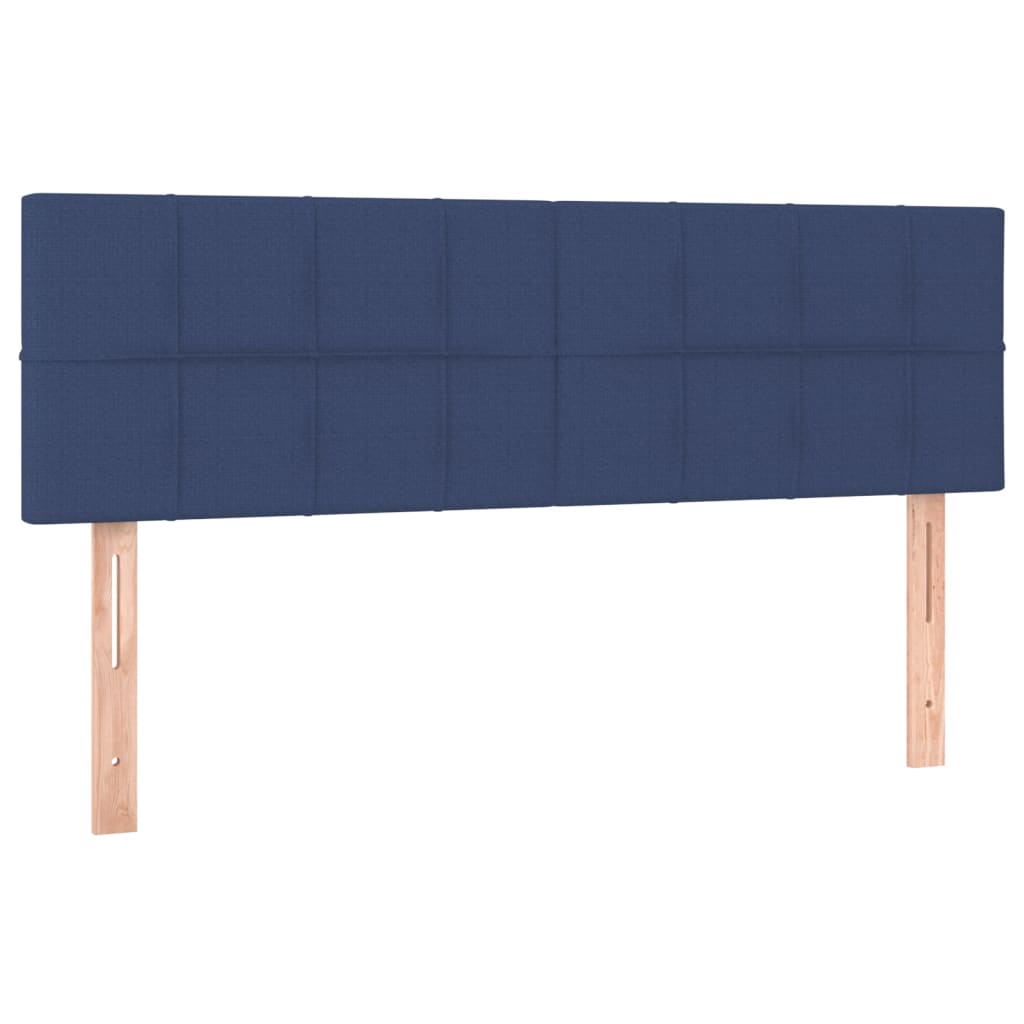 Sommier à lattes de lit avec matelas LED Bleu 140x200 cm Tissu - XIOS