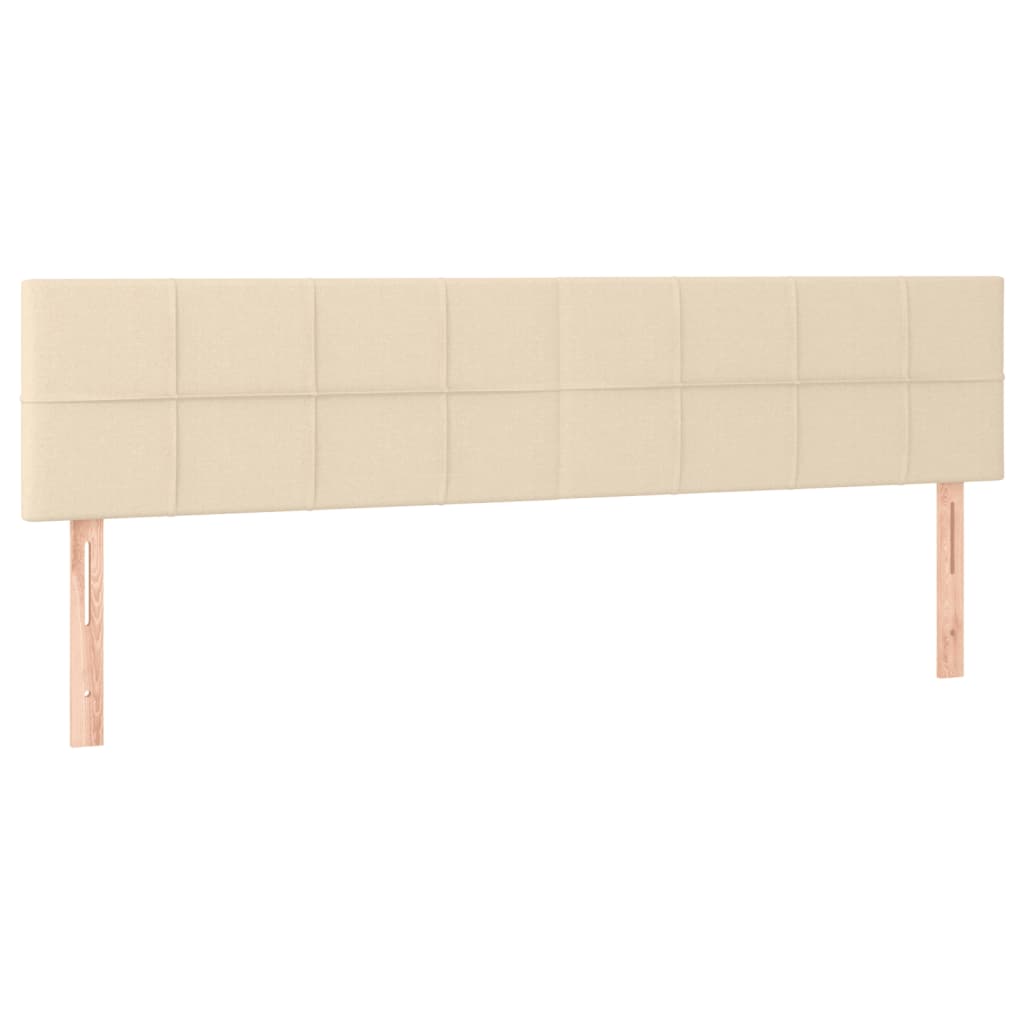 Sommier à lattes de lit avec matelas LED Crème 160x200 cm Tissu - XIOS