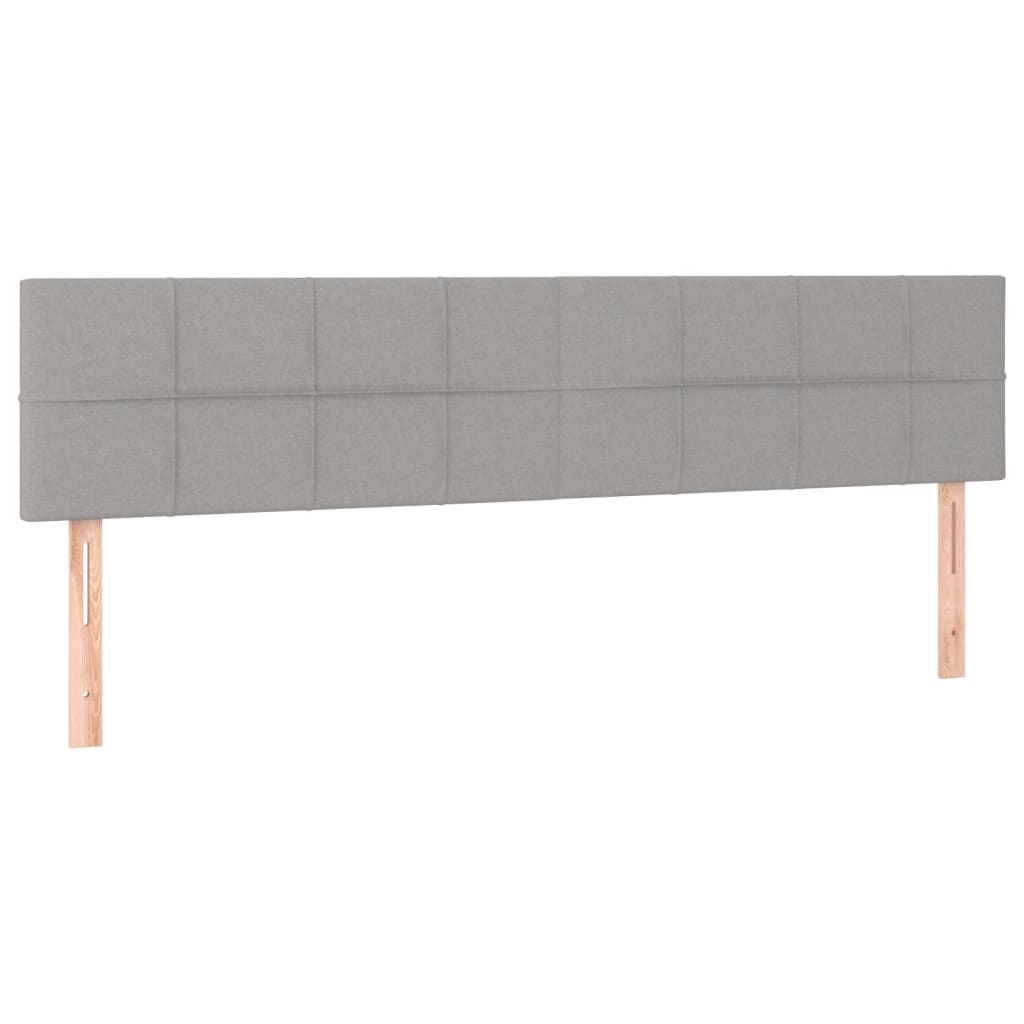 Sommier à lattes de lit et matelas et LED Gris clair 180x200 cm - XIOS