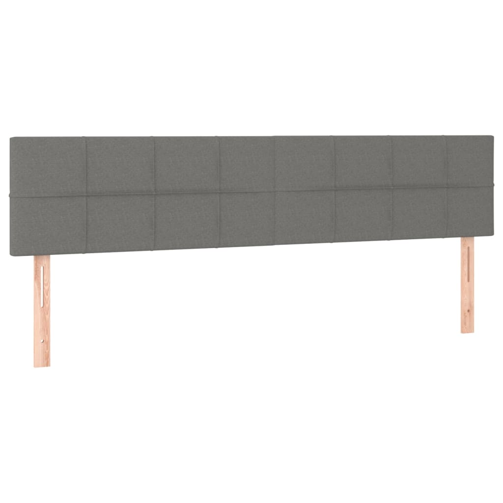 Sommier à lattes de lit et matelas et LED Gris foncé 180x200 cm - XIOS