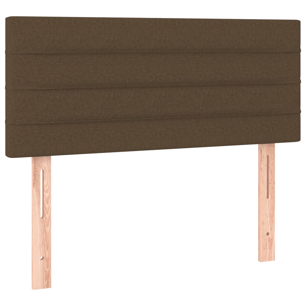 Sommier à lattes de lit et matelas et LED Marron foncé 90x200cm - XIOS