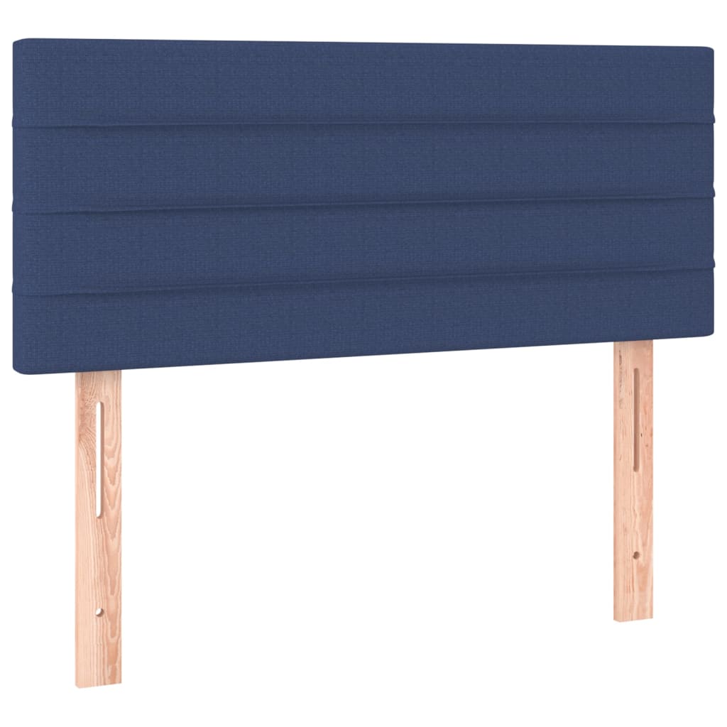 Sommier à lattes de lit avec matelas LED Bleu 90x200 cm Tissu - XIOS