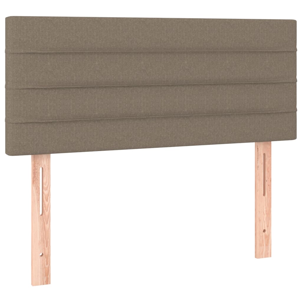 Sommier à lattes de lit avec matelas LED Taupe 100x200 cm Tissu - XIOS