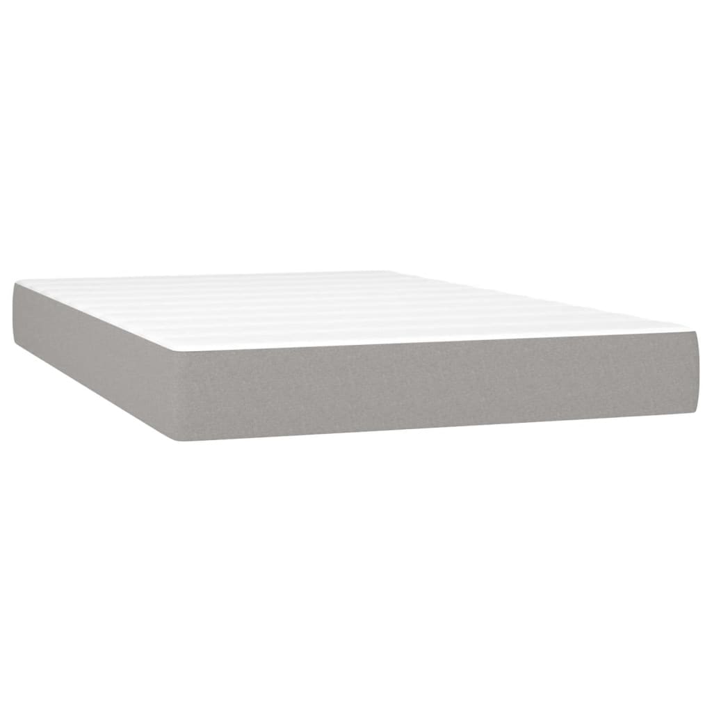 Sommier à lattes de lit matelas LED Gris clair 120x200 cm Tissu - XIOS