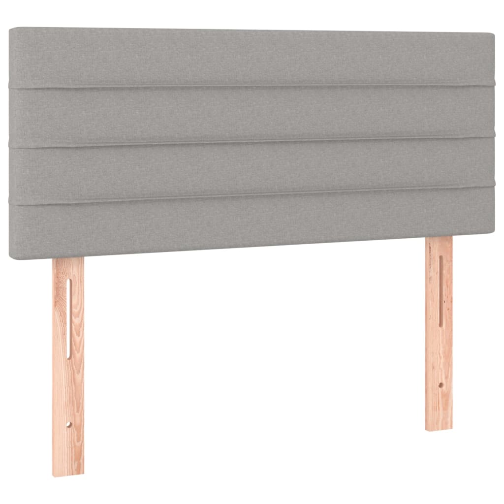 Sommier à lattes de lit matelas LED Gris clair 120x200 cm Tissu - XIOS