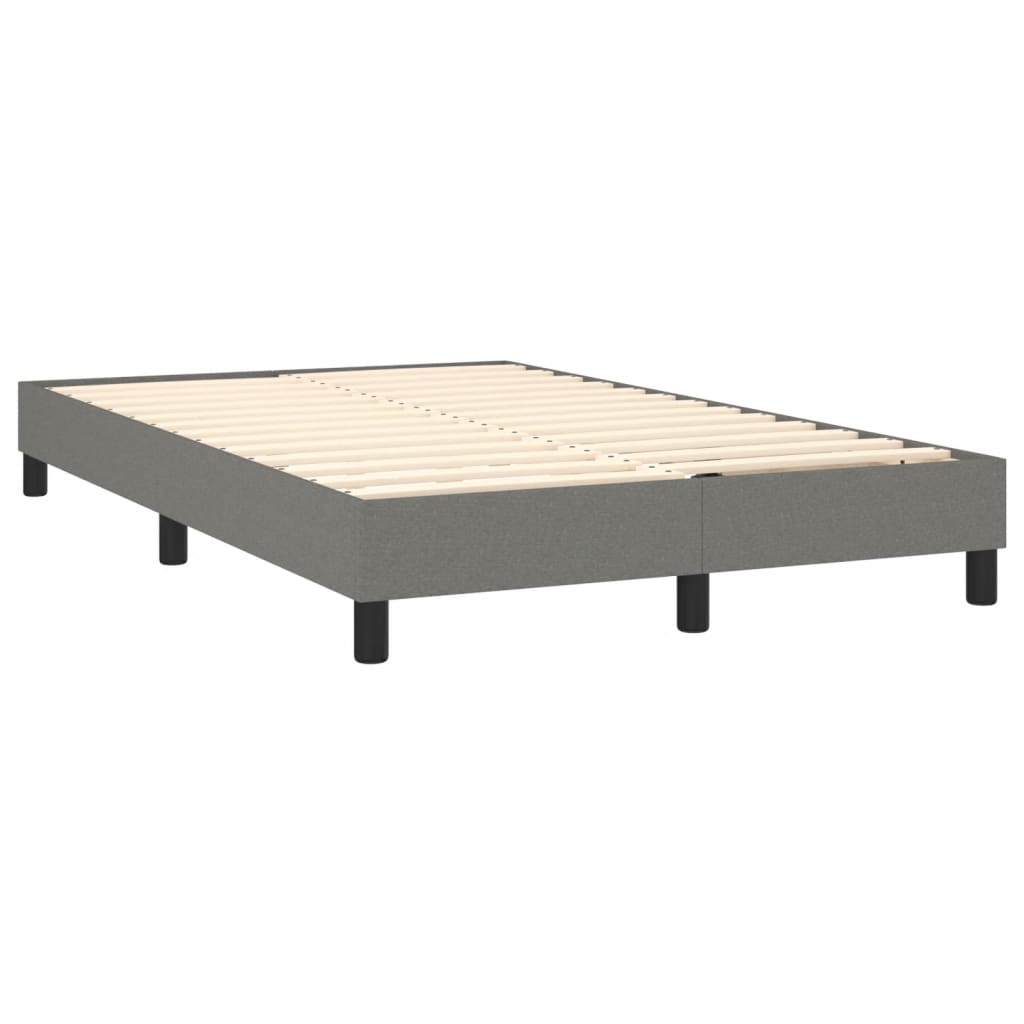 Sommier à lattes de lit et matelas et LED Gris foncé 120x200 cm - XIOS