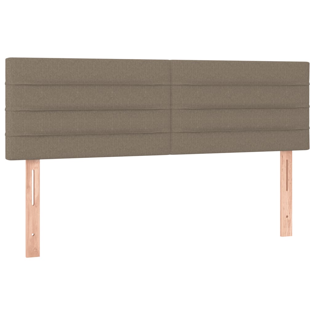 Sommier à lattes de lit avec matelas LED Taupe 140x190 cm Tissu - XIOS