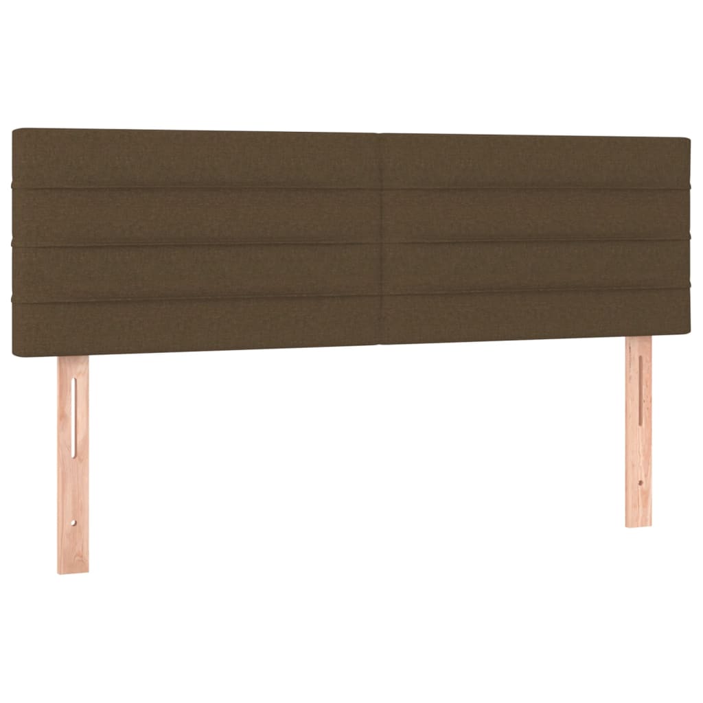 Sommier à lattes de lit matelas et LED Marron foncé 140x200 cm - XIOS