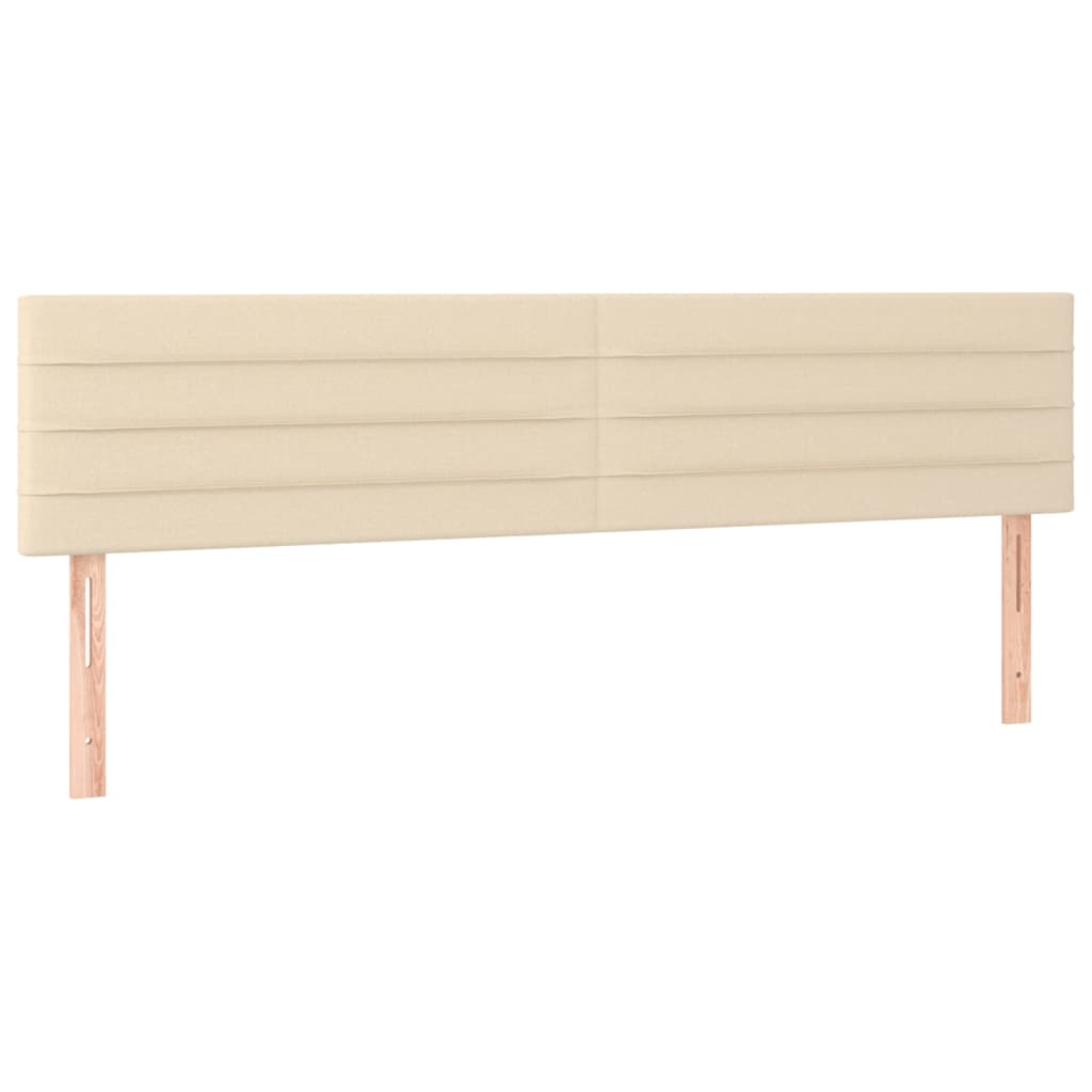 Sommier à lattes de lit avec matelas LED Crème 160x200 cm Tissu - XIOS