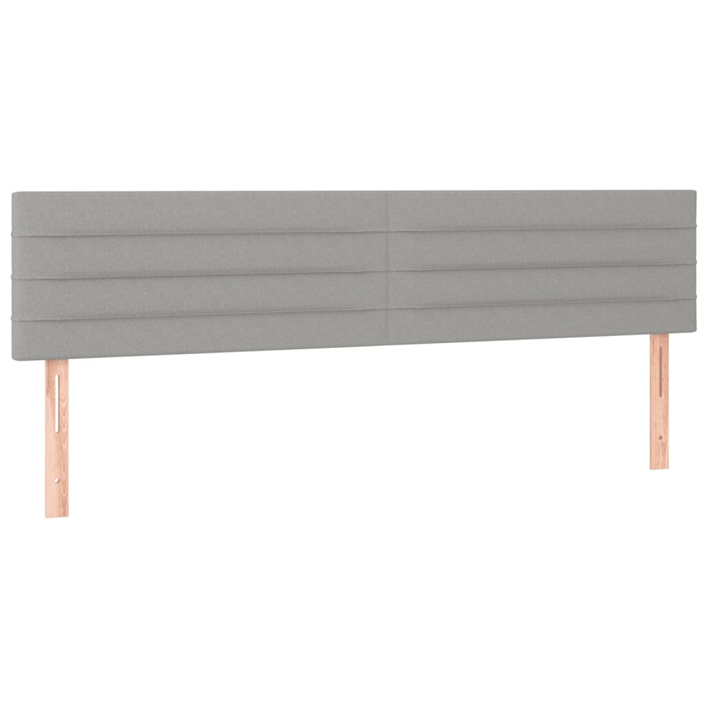 Sommier à lattes de lit et matelas et LED Gris clair 180x200 cm - XIOS