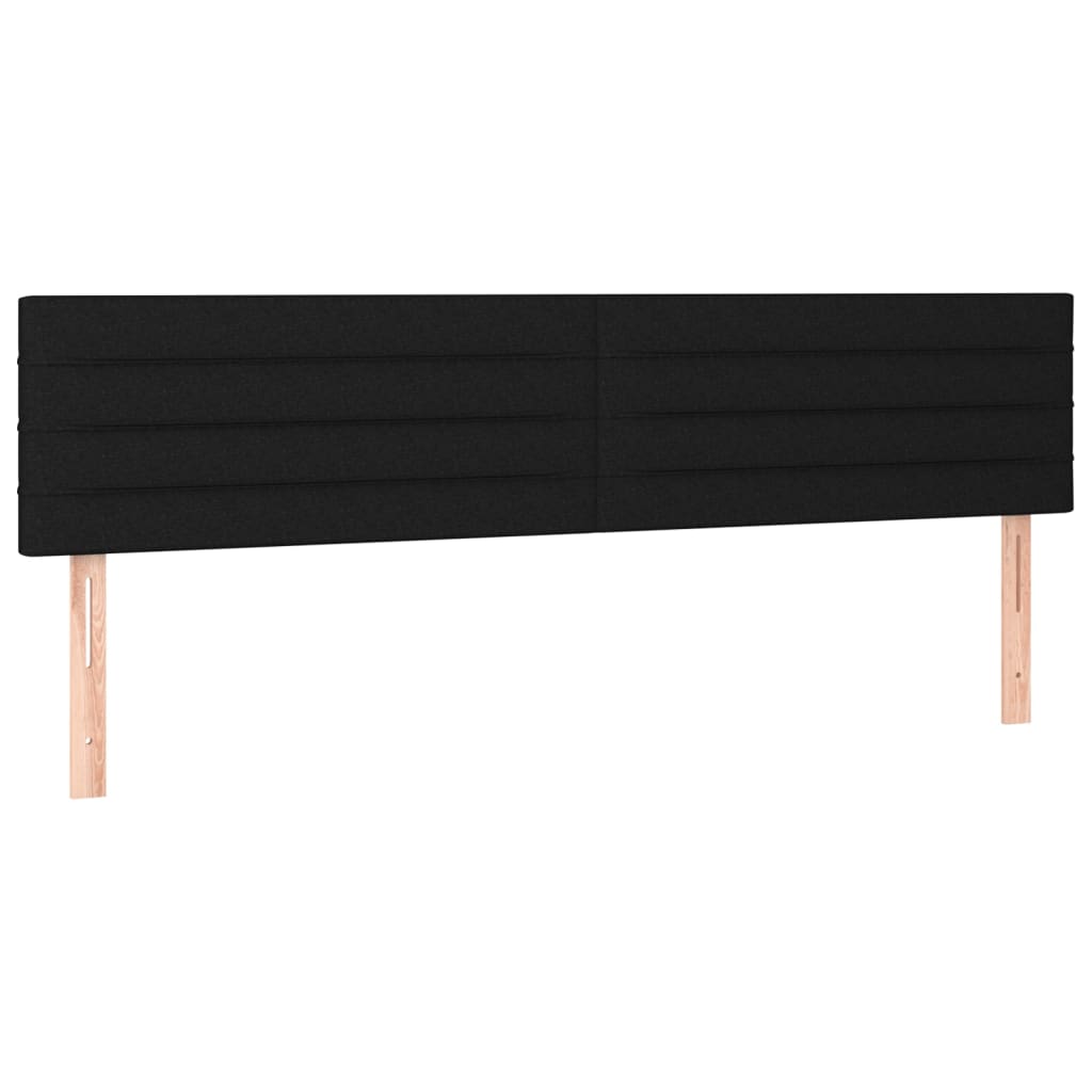 Sommier à lattes de lit avec matelas LED Noir 180x200 cm Tissu - XIOS
