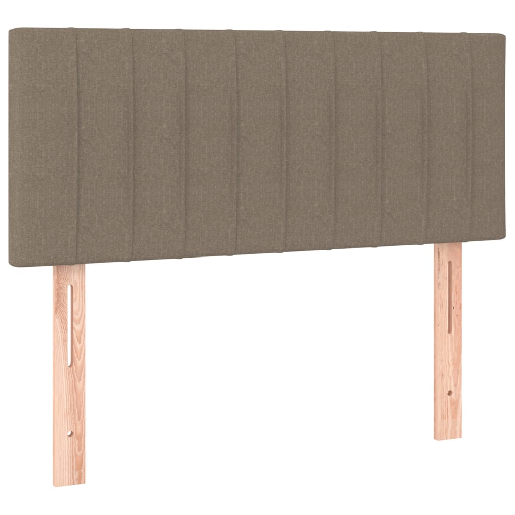 Sommier à lattes de lit avec matelas LED Taupe 90x190 cm Tissu - XIOS