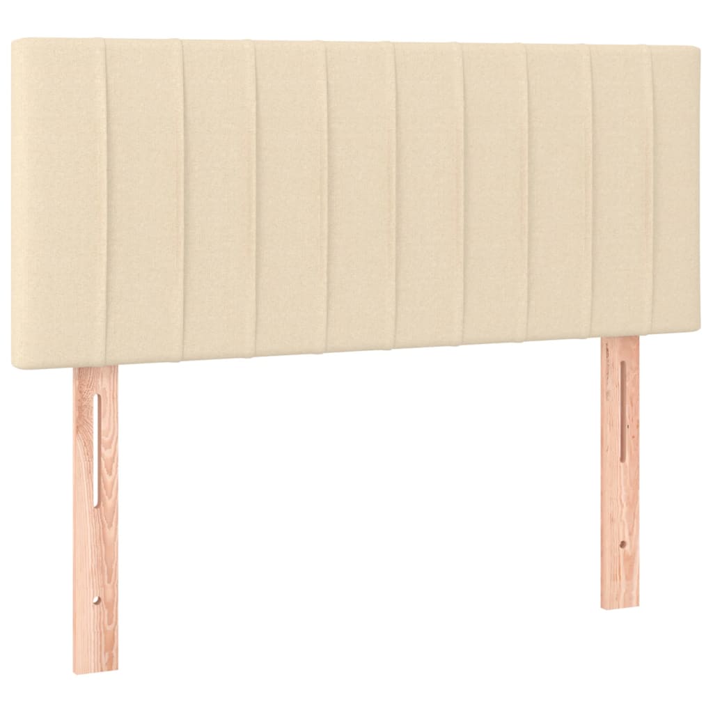 Sommier à lattes de lit avec matelas LED Crème 90x190 cm Tissu - XIOS