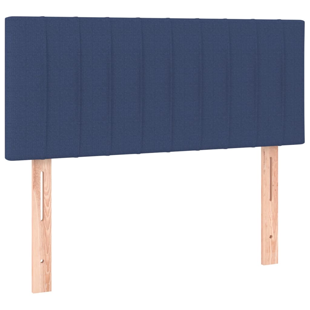 Sommier à lattes de lit avec matelas LED Bleu 100x200 cm Tissu - XIOS