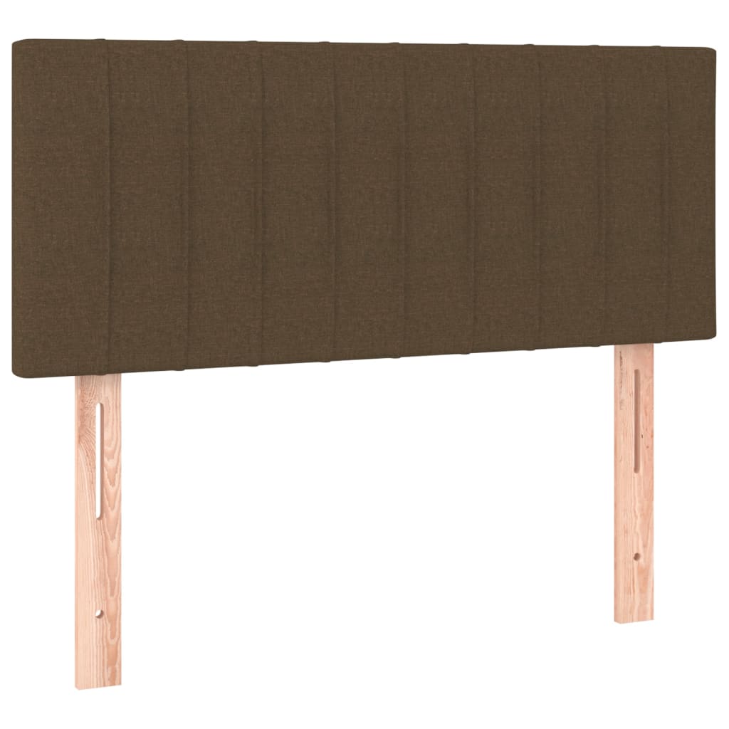 Sommier à lattes de lit matelas et LED Marron foncé 120x200 cm - XIOS