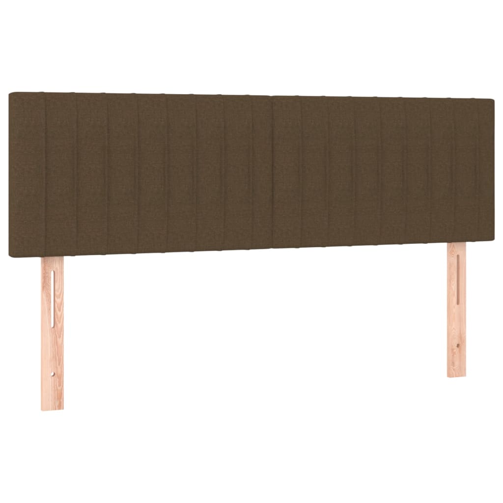 Sommier à lattes de lit matelas et LED Marron foncé 140x200 cm - XIOS