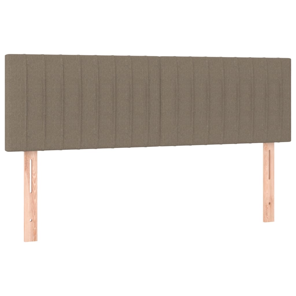 Sommier à lattes de lit avec matelas LED Taupe 140x200 cm Tissu - XIOS