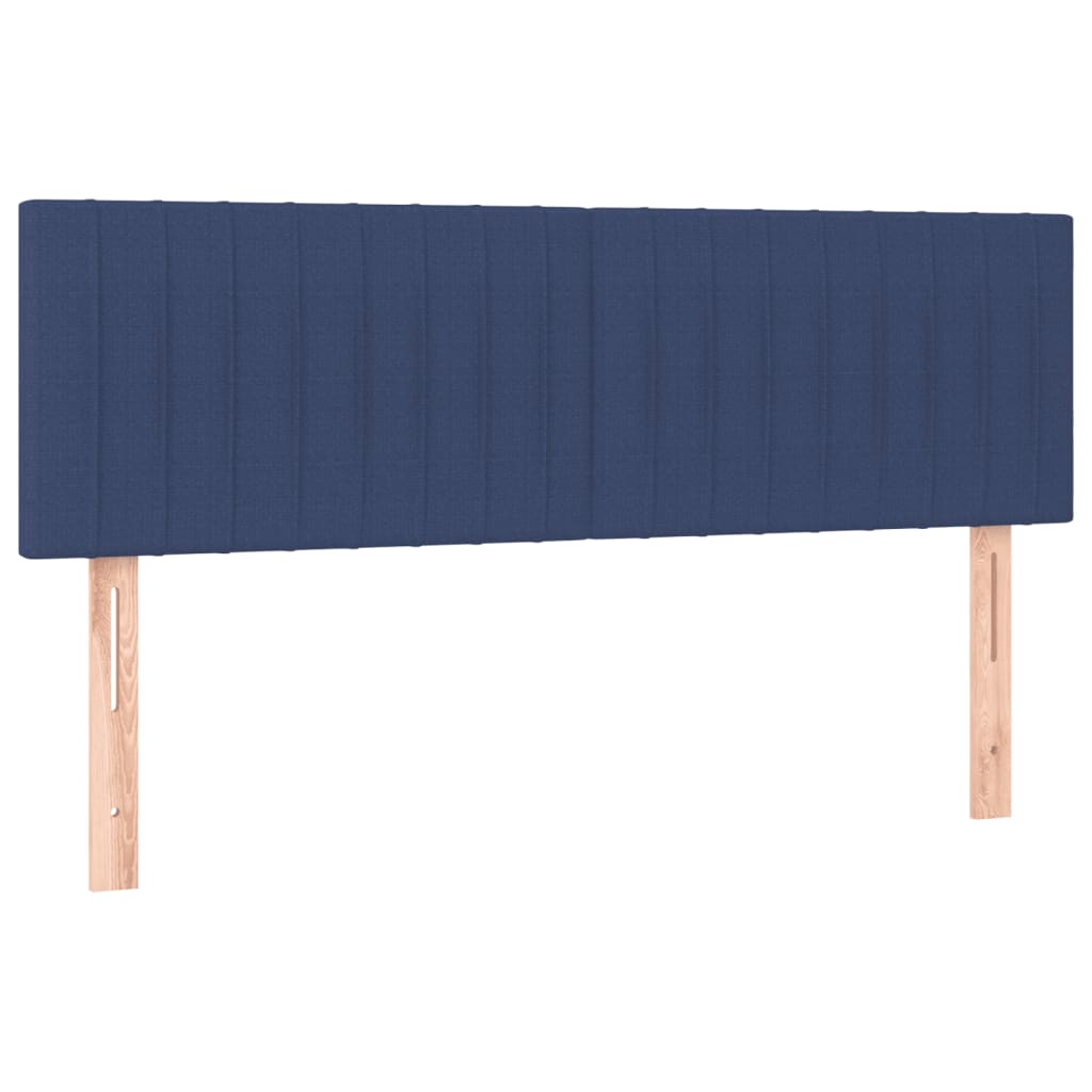 Sommier à lattes de lit avec matelas LED Bleu 140x200 cm Tissu - XIOS