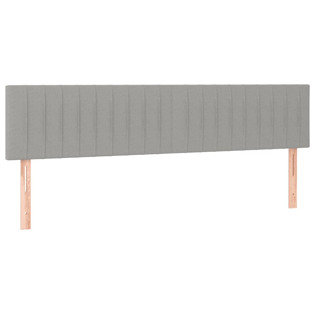 Sommier à lattes de lit matelas LED Gris clair 160x200 cm Tissu - XIOS