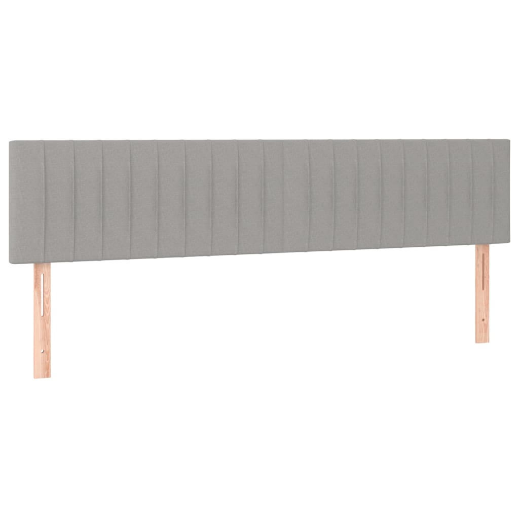 Sommier à lattes de lit et matelas et LED Gris clair 180x200 cm - XIOS