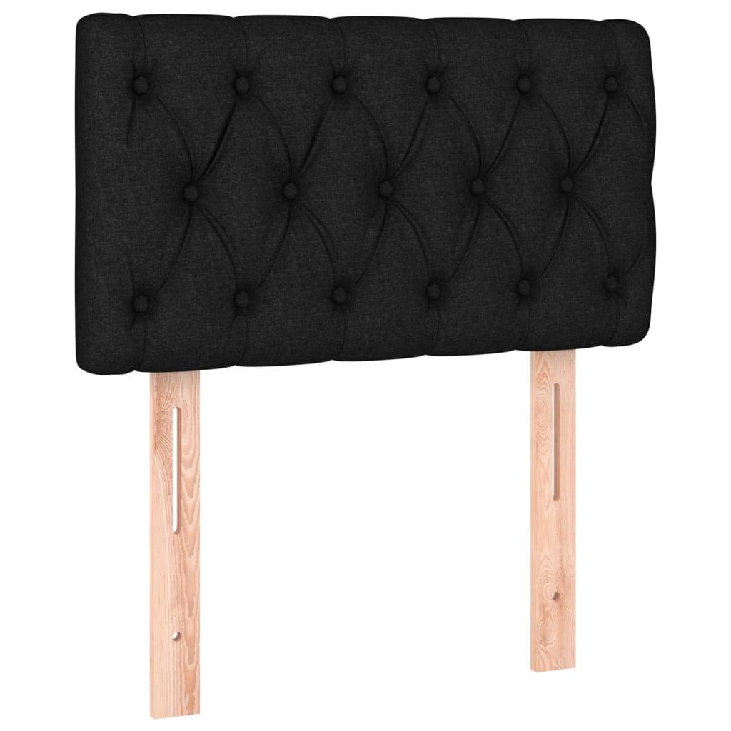 Sommier à lattes de lit avec matelas et LED Noir 80x200cm Tissu - XIOS