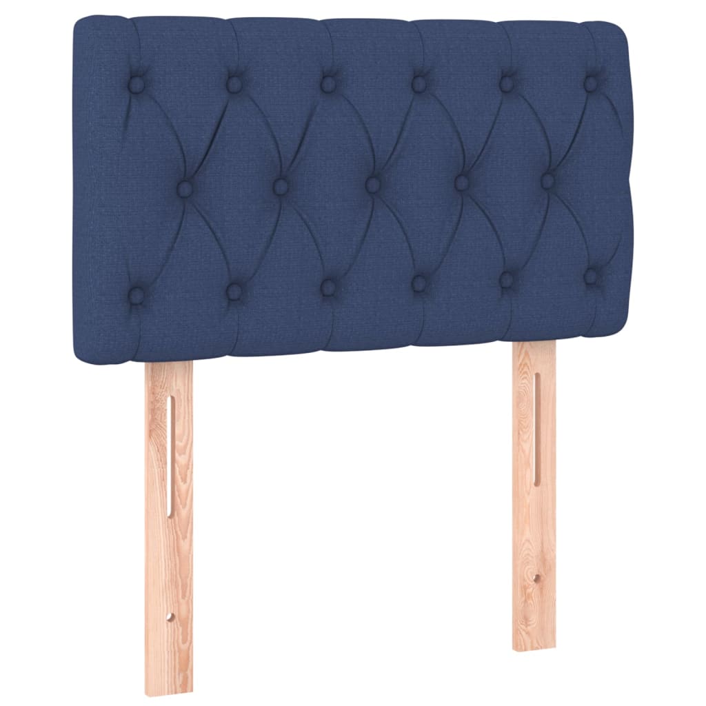 Sommier à lattes de lit avec matelas et LED Bleu 80x200cm Tissu - XIOS