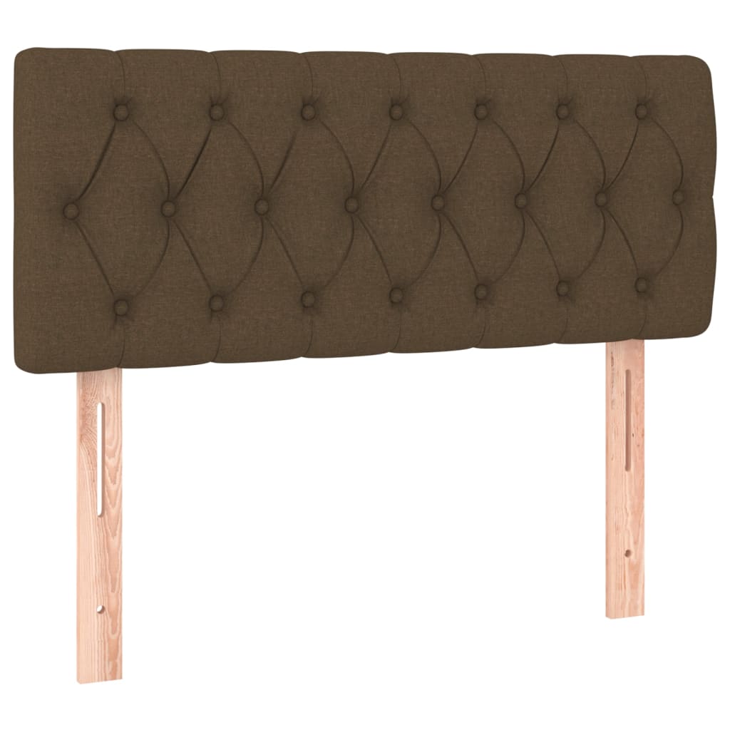 Sommier à lattes de lit et matelas et LED Marron foncé 90x190cm - XIOS
