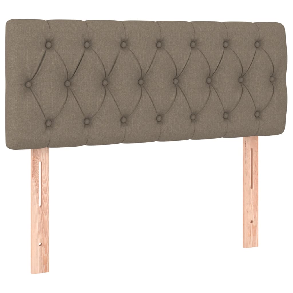 Sommier à lattes de lit avec matelas LED Taupe 90x190 cm Tissu - XIOS
