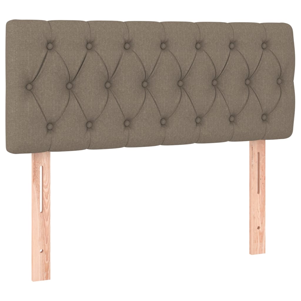 Sommier à lattes de lit avec matelas LED Taupe 100x200 cm Tissu - XIOS