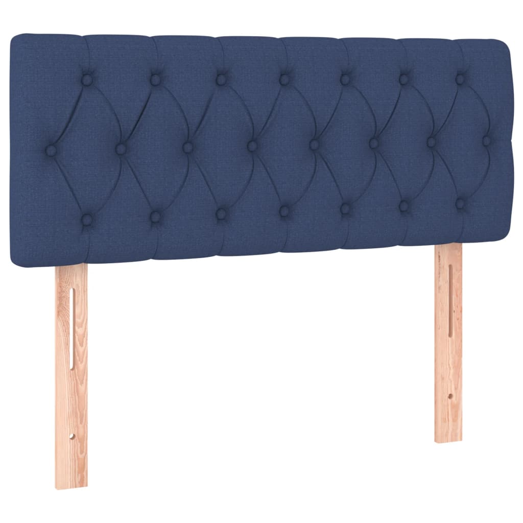 Sommier à lattes de lit avec matelas LED Bleu 100x200 cm Tissu - XIOS