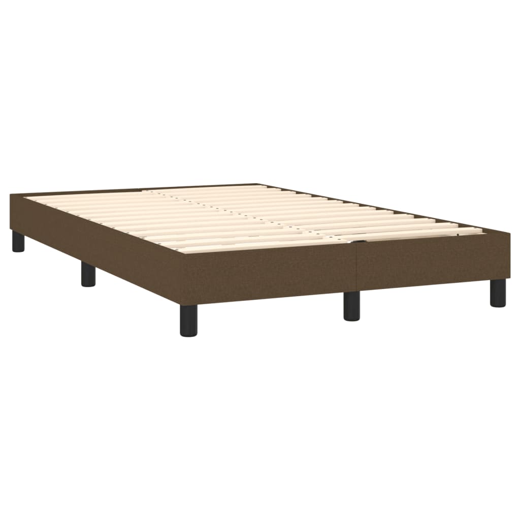 Sommier à lattes de lit matelas et LED Marron foncé 120x200 cm - XIOS