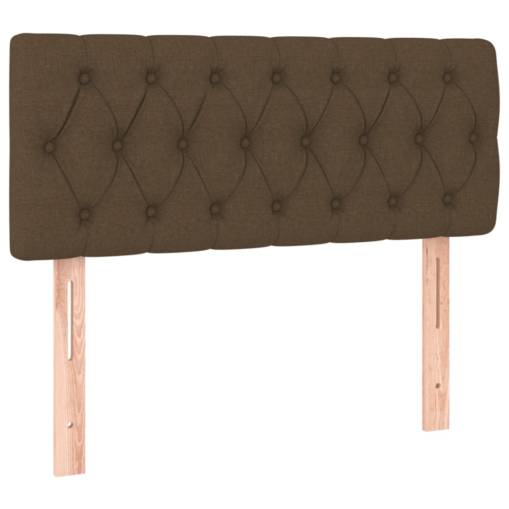 Sommier à lattes de lit matelas et LED Marron foncé 120x200 cm - XIOS