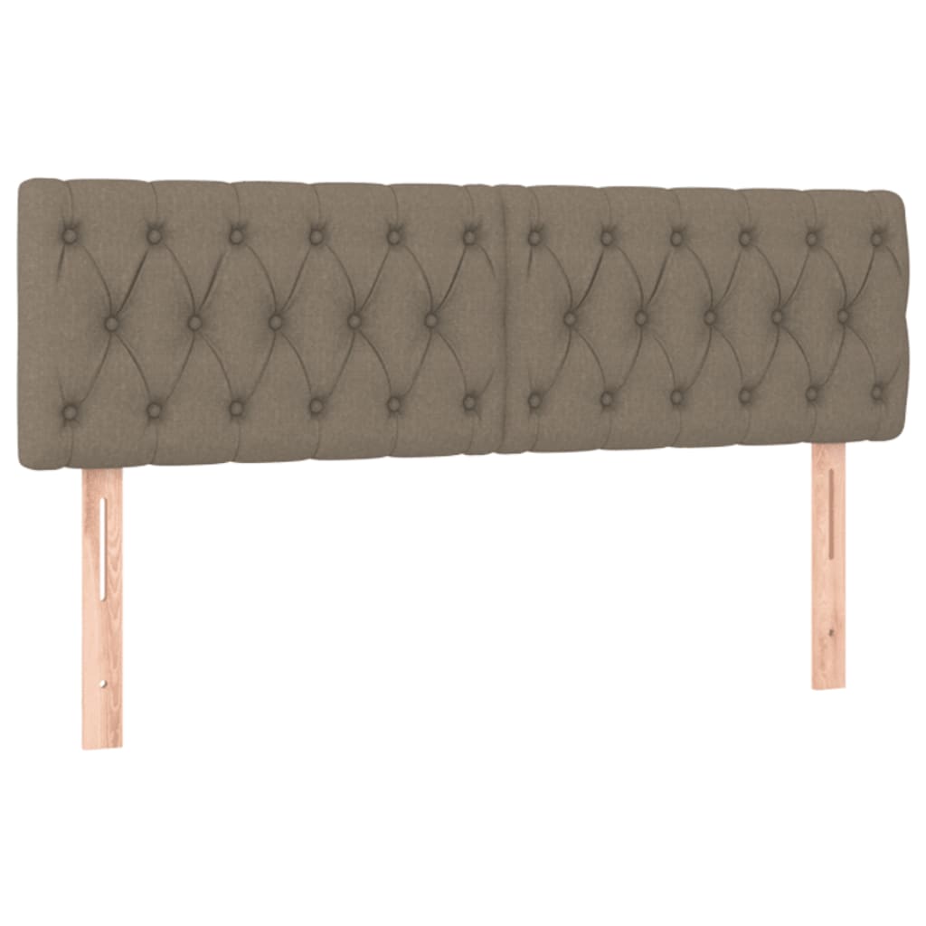 Sommier à lattes de lit avec matelas LED Taupe 140x190 cm Tissu - XIOS