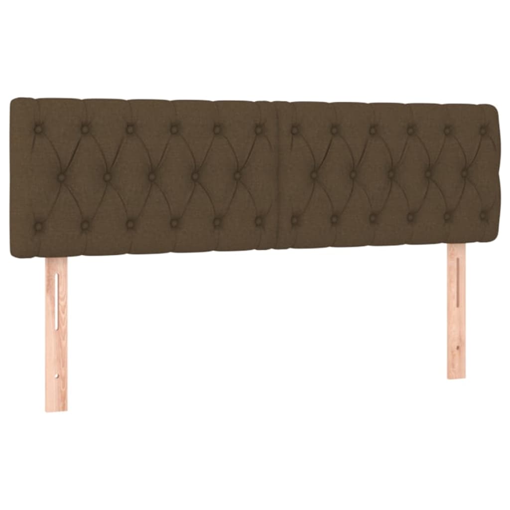 Sommier à lattes de lit matelas et LED Marron foncé 160x200 cm - XIOS