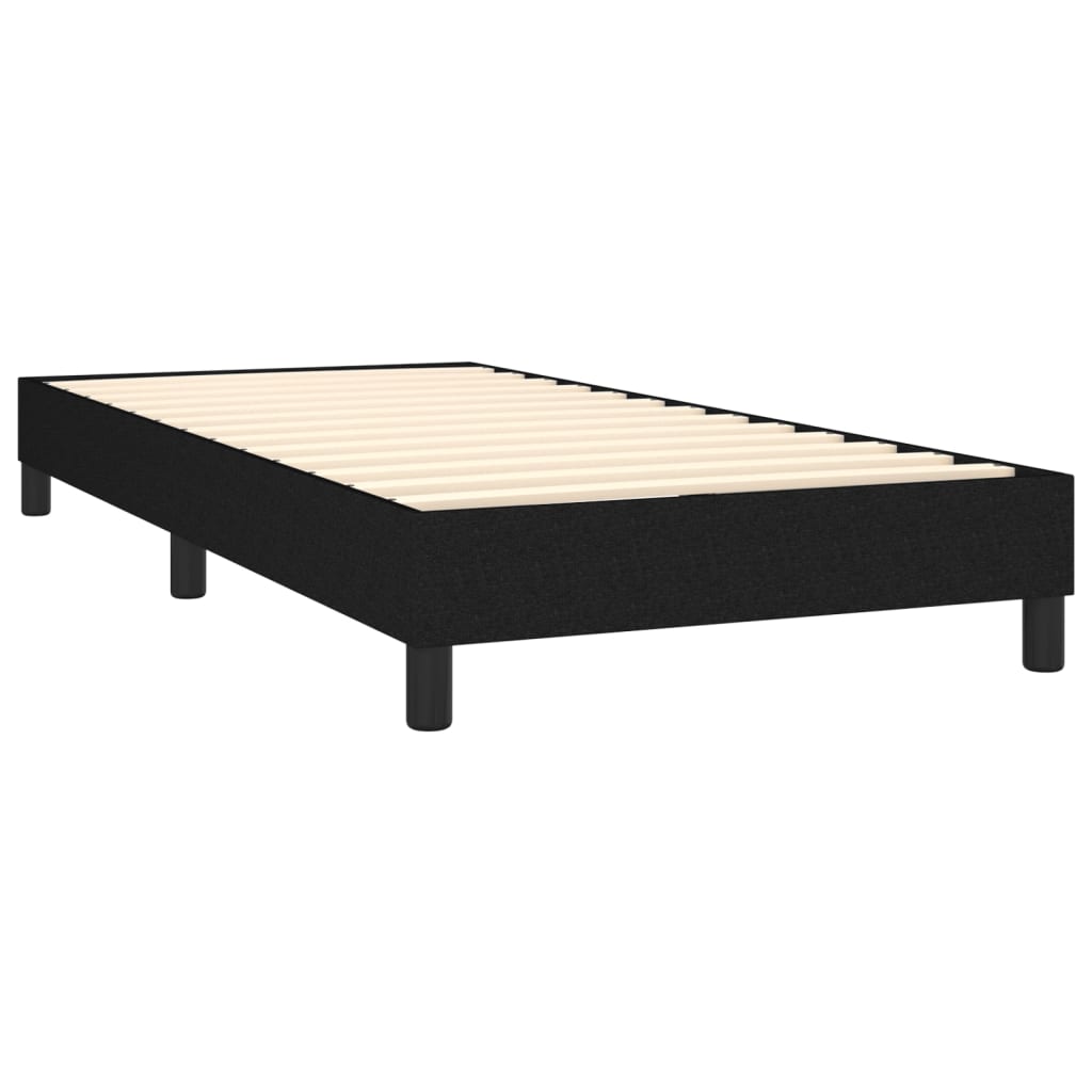 Sommier à lattes de lit avec matelas et LED Noir 80x200cm Tissu - XIOS