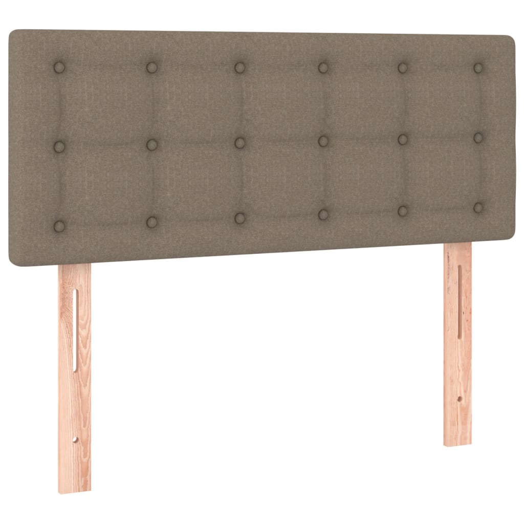 Sommier à lattes de lit avec matelas LED Taupe 80x200 cm Tissu - XIOS