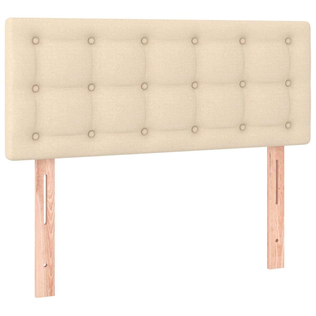 Sommier à lattes de lit avec matelas LED Crème 80x200 cm Tissu - XIOS