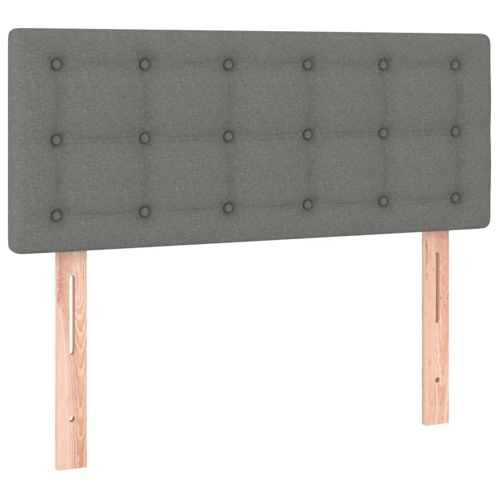 Sommier à lattes de lit avec matelas et LED Gris foncé 90x190cm - XIOS