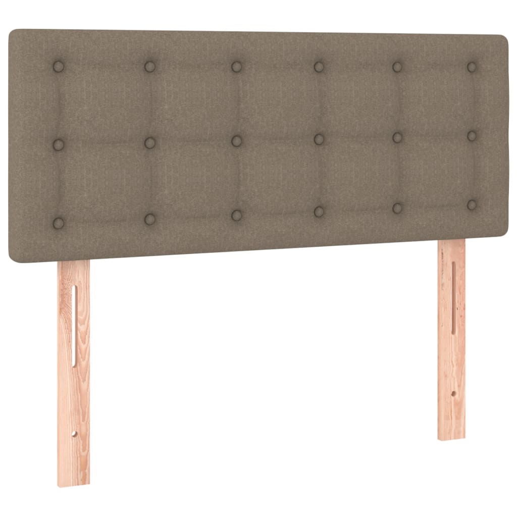 Sommier à lattes de lit avec matelas LED Taupe 90x190 cm Tissu - XIOS