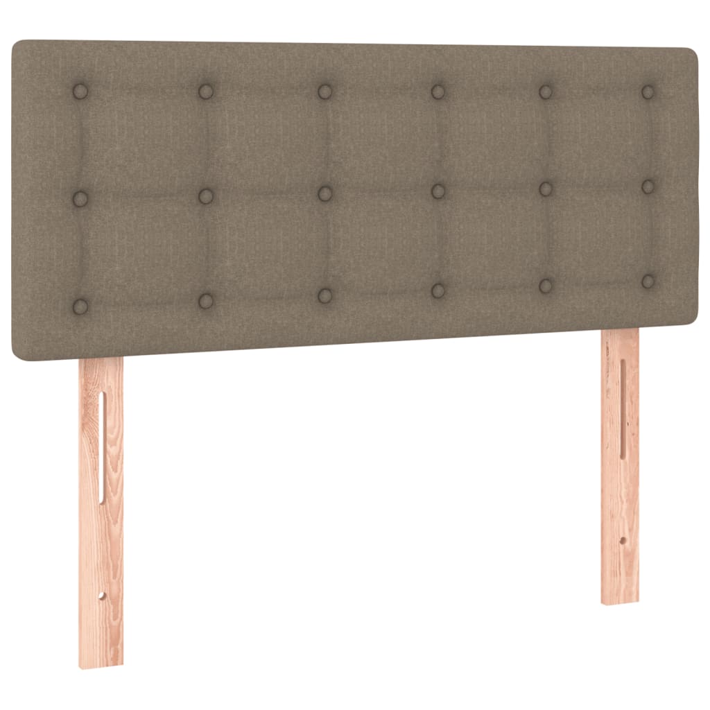 Sommier à lattes de lit avec matelas LED Taupe 100x200 cm Tissu - XIOS