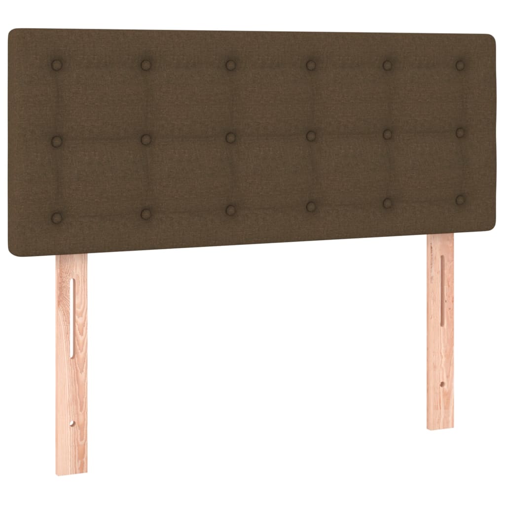 Sommier à lattes de lit matelas et LED Marron foncé 120x200 cm - XIOS