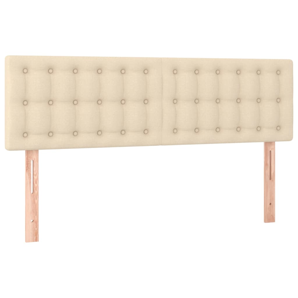 Sommier à lattes de lit avec matelas LED Crème 140x200 cm Tissu - XIOS