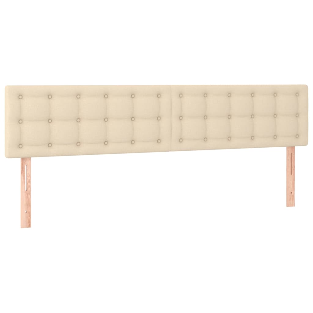 Sommier à lattes de lit avec matelas LED Crème 160x200 cm Tissu - XIOS