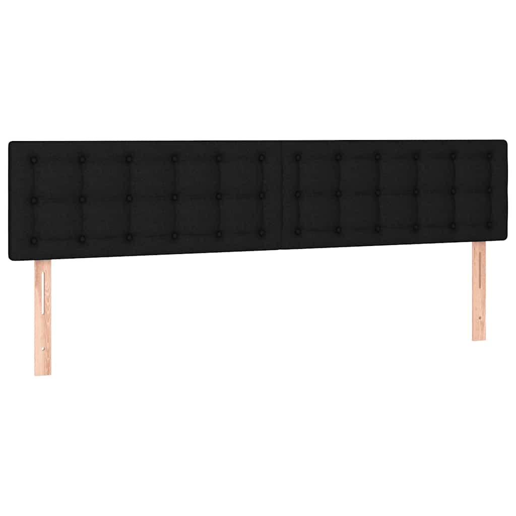 Sommier à lattes de lit avec matelas LED Noir 180x200 cm Tissu - XIOS