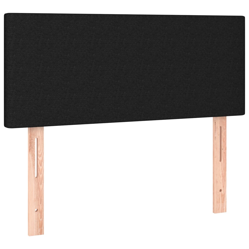 Sommier à lattes de lit avec matelas et LED Noir 80x200cm Tissu - XIOS